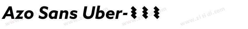 Azo Sans Uber字体转换